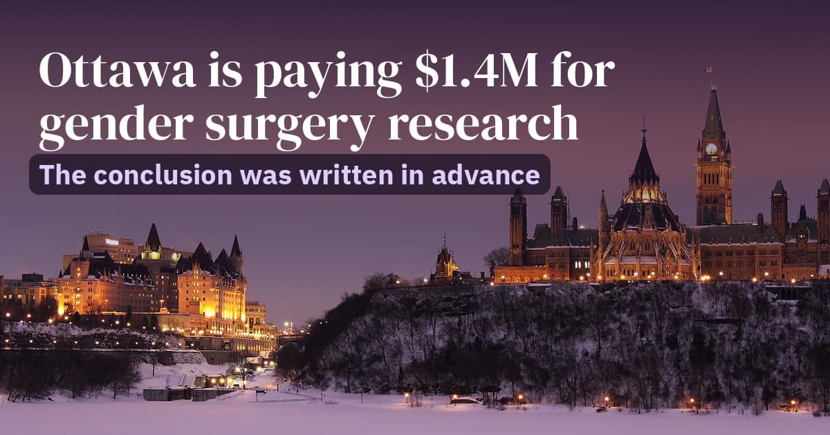 해 질 녘, 얼어붙은 Ottawa River 위로 불이 켜진 Ottawa의 Parliament Hill과 Château Laurier