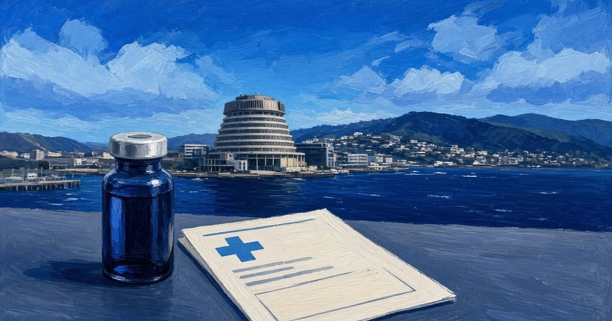 Editorial illustration of Wellington’s Beehive and a closed medicine vial